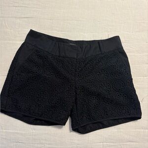 The Limited Navy Blue Tailored Shorts Lace overlay